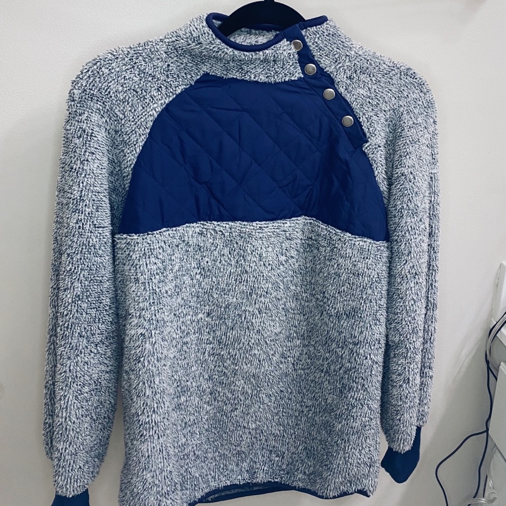 Navy Blue Sherpa